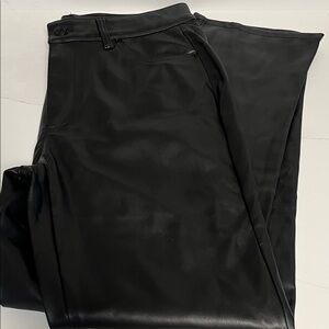 Women's Faux Leather Black Pants Size 10